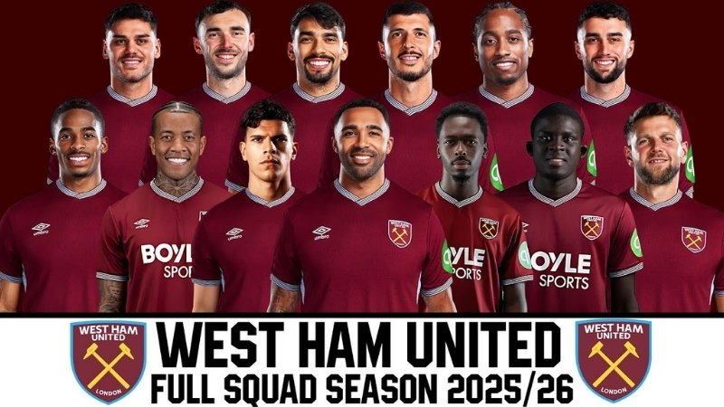 Đội hình của West Ham mùa giải hiện tại